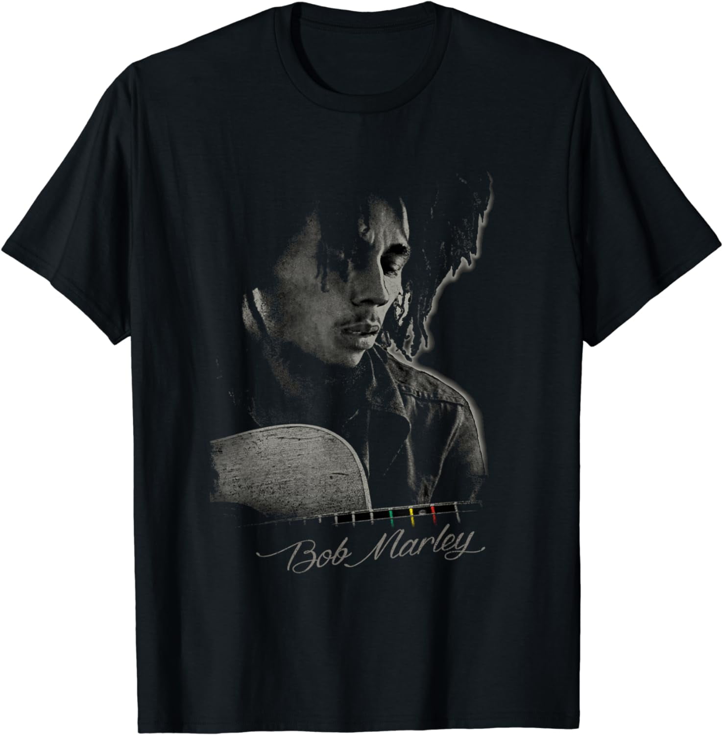 Bob Marley Catch A Fire Guitar Tee T-Shirt Graphic For Men And Women ...