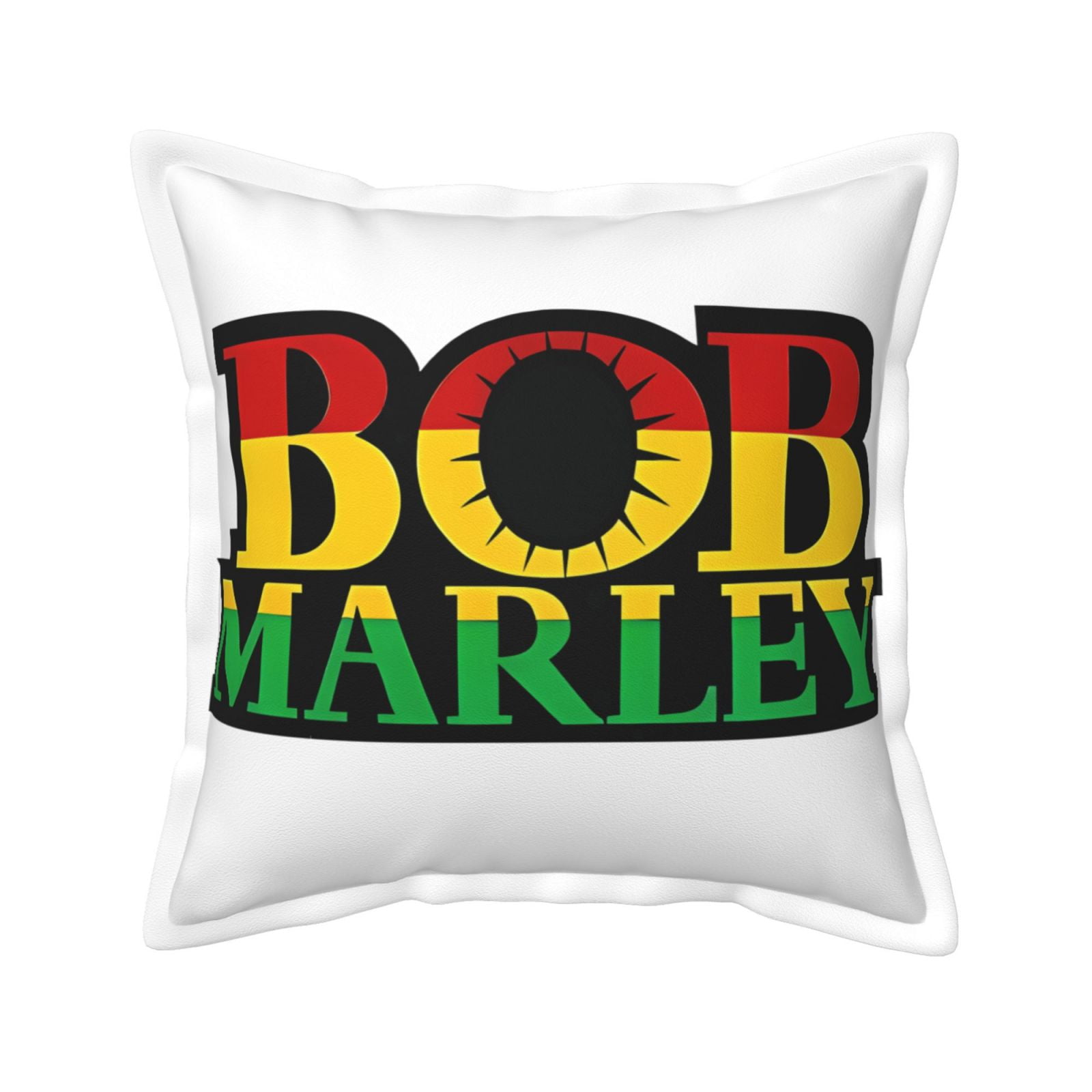 Bob Marley Faux Leather Decorative Throw Pillow Covers Modern Solid