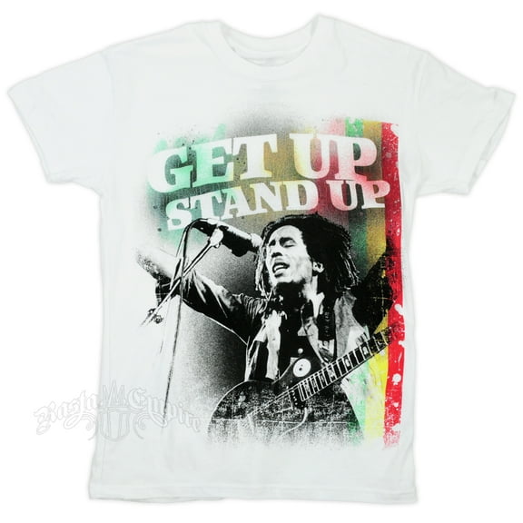 Bob Marley Get Up Stand Up White T-Shirt Unisex