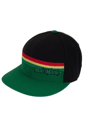 - Green Rasta Stripe Fitted Cap - 7 3/8