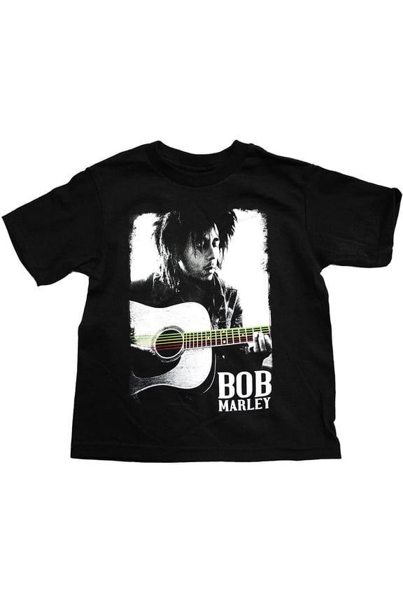 Little Boys' Guitar Marley Childrens T-shirt 2T Black