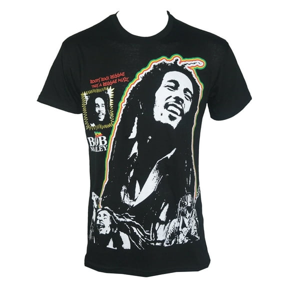 Bob Marley Men's Catch A Fire Montage T-Shirt Black S