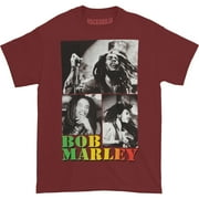 Bob Marley Mens Collage T-shirt Small Red