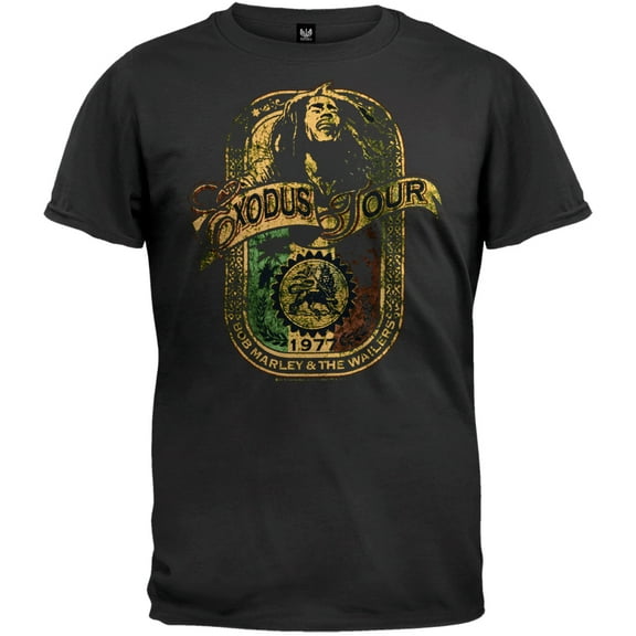 Bob Marley Men's Exodus Label Soft Short Sleeve T Shirt