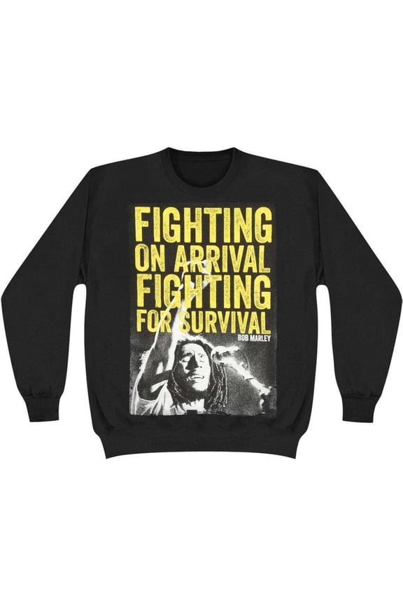 Bob Marley Men's Fighting Sweatshirt Large Black
