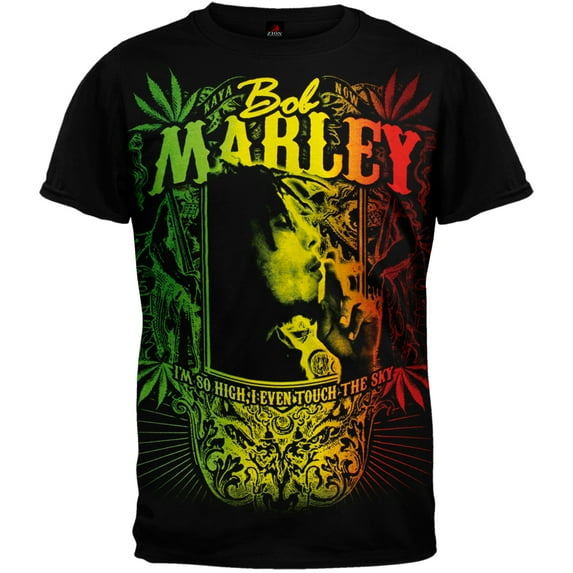 Bob Marley Men's Kaya Now T-shirt Medium Black