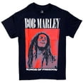 thumbnail image 1 of Bob Marley Men's Officially Licensed Graphic Print Retro Vintage Tee T-Shirt (X-Small, Black Songs of Freedom), 1 of 1