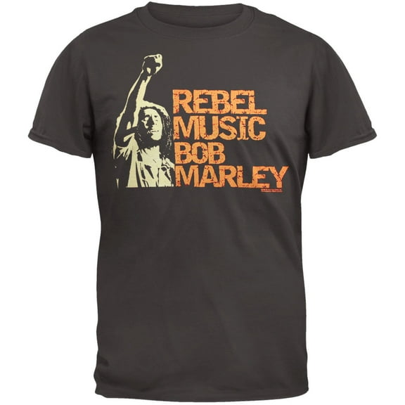 Bob Marley Men's Stacked Rebel Music Adult Short Sleeve T Shirt