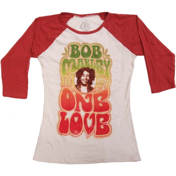 Bob Marley One Love Girls Jr Jersey Large White