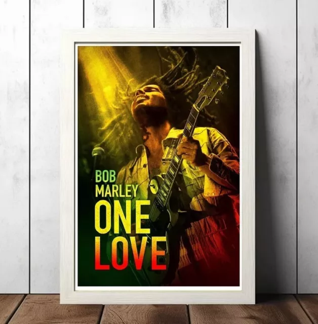 Bob Marley - UV Reactive Blacklight Poster, Flocked, 23x35