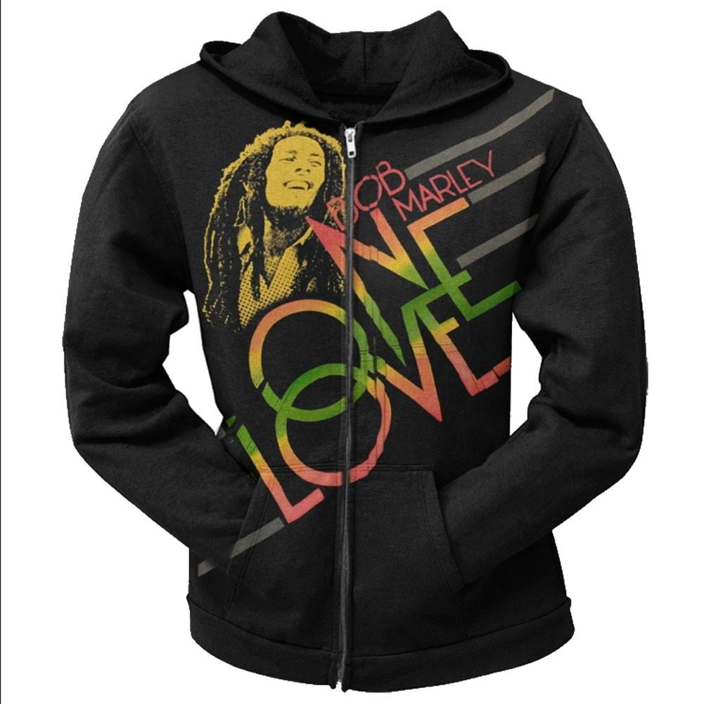 Bob Marley One Love Smile Juniors Zip Hoodie Small