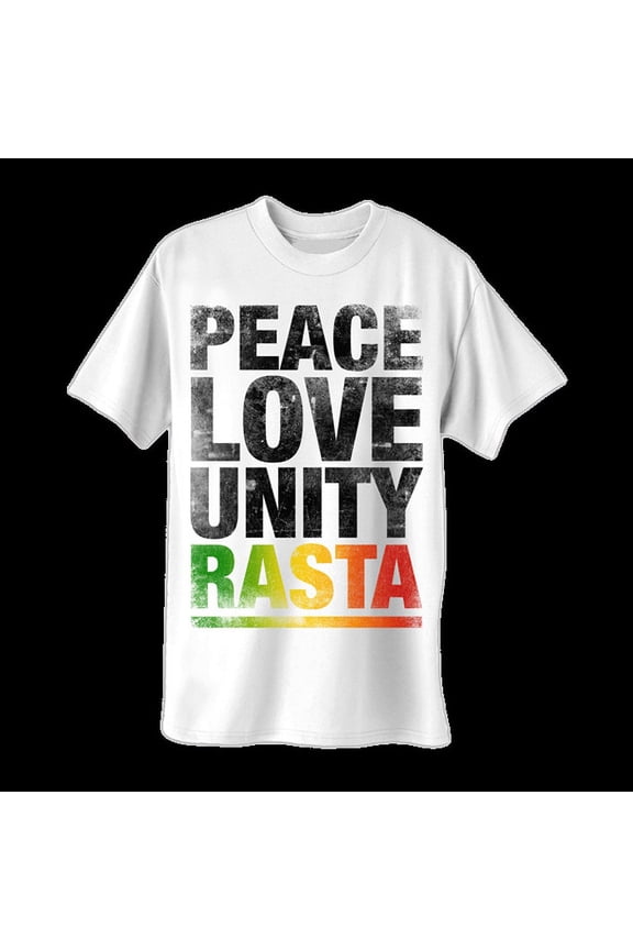 Bob Marley Peace Love and Unity White T-Shirt
