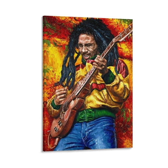 Bob Marley Poster 4 Painting On Canvas Wall Art Poster Scroll Picture Print Living Room Walls Decor Home Posters 12x18inch(30x45cm)