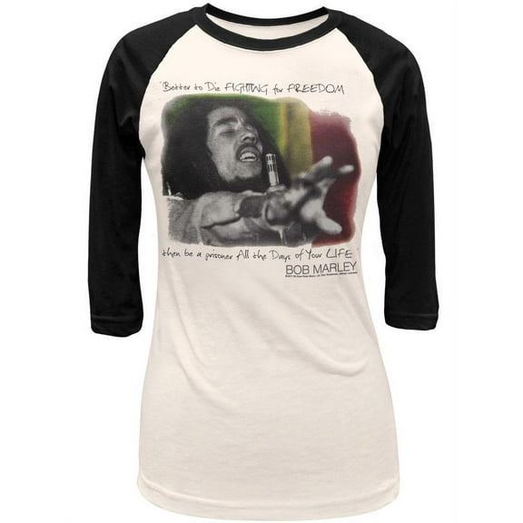 Bob Marley - Quotes Juniors Raglan - Small