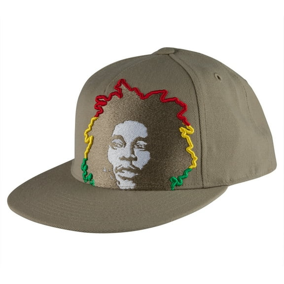 Bob Marley - Rasta Hair Tan Fitted Baseball Cap - 7 3/8