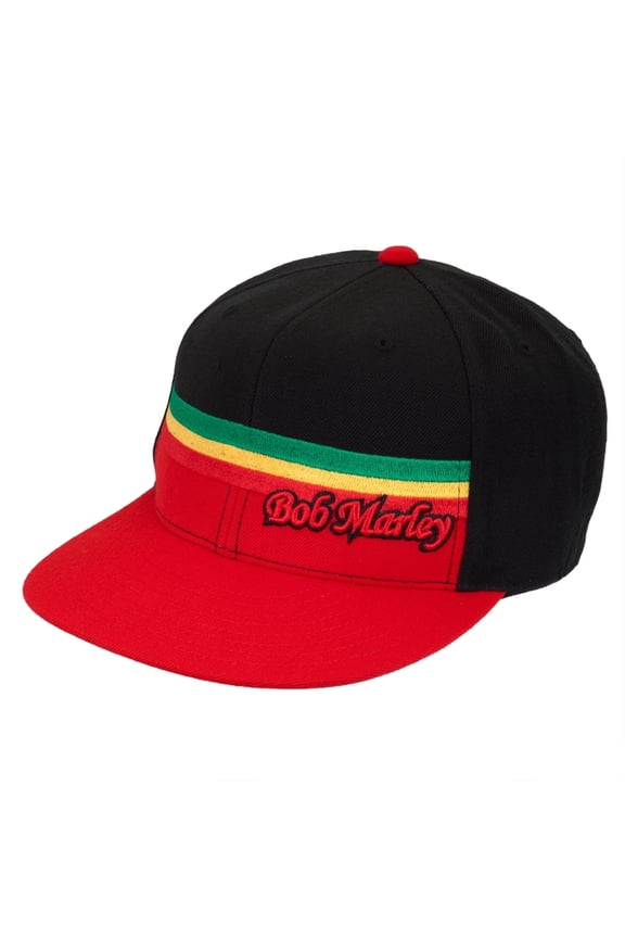 - Rasta Stripe Yellow Fitted Cap - 7 3/8