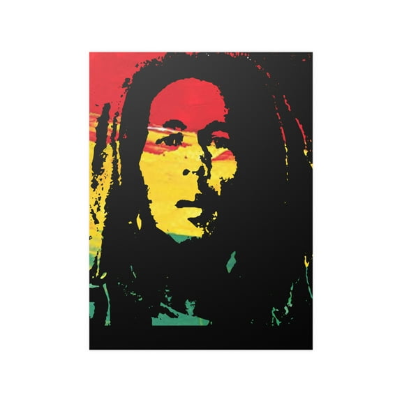 Bob Marley Red,Yellow & Green Poster