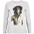 thumbnail image 1 of Bob Marley - Sepia Juniors White Long Sleeve T-Shirt, 1 of 1