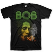 Bob Marley T Shirt Jamaican Colours Logo Official Mens New Black