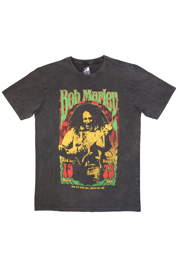 Bob Marley Unisex Stone Wash T-Shirt: 1978 Stone Wash (Large)