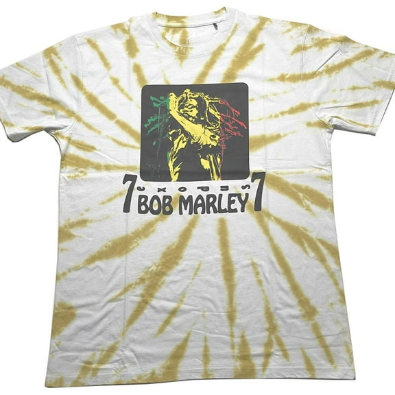 Bob Marley Unisex T-Shirt 77 (Dye-Wash) (Small)