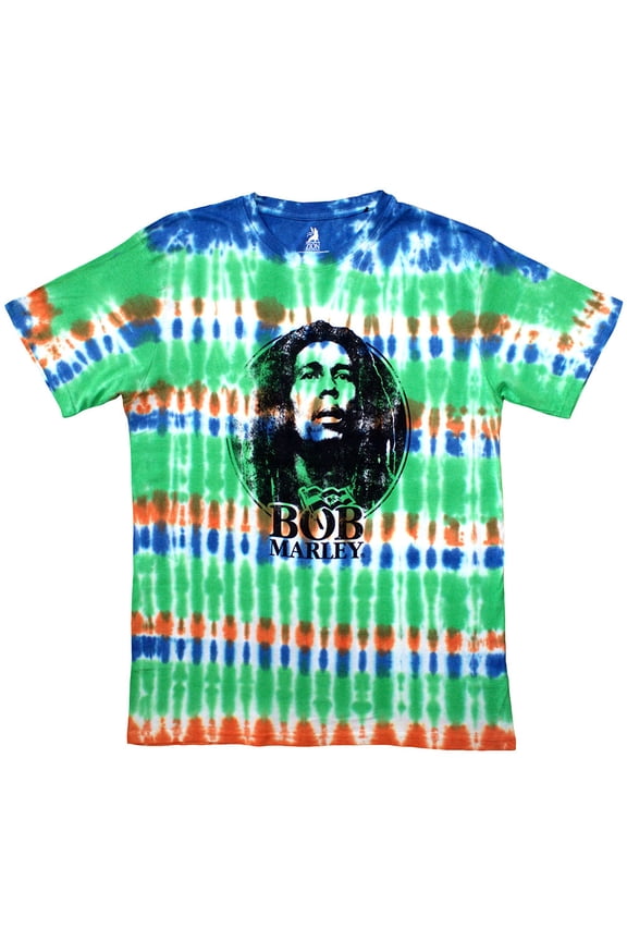 Bob Marley Unisex T-Shirt Black & White Logo (Wash Collection) (Large)