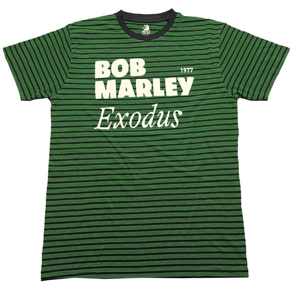 Bob Marley Unisex T-Shirt Exodus (Striped) (X-Large)