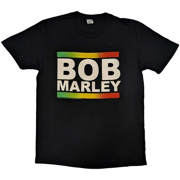 Bob Marley Unisex T-Shirt Rasta Band Block (X-Large)
