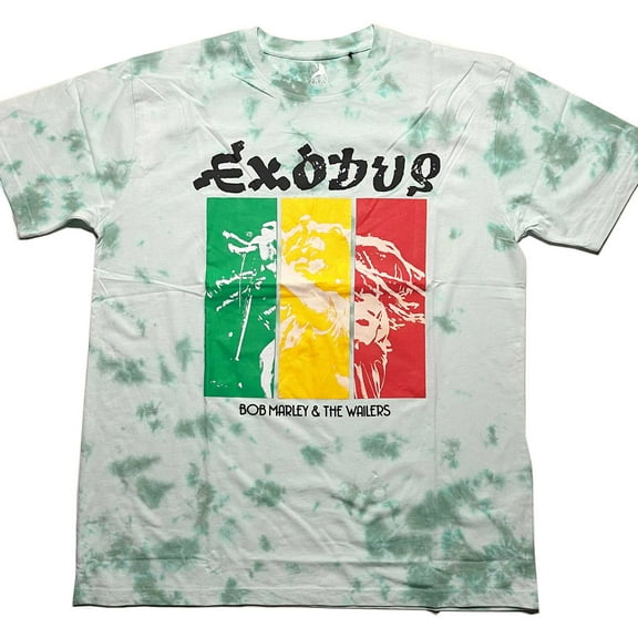Bob Marley Unisex T-Shirt Rasta Colours (Dye-Wash) (XX-Large)