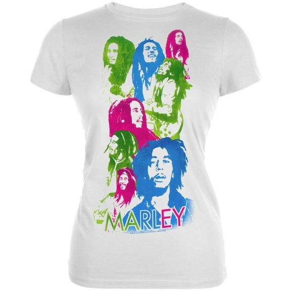 Bob Marley Women's Juniors Colorful Short Sleeve T Shirt
