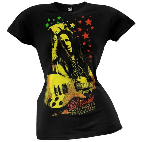 Bob Marley Women's Juniors Down Low Short Sleeve T Shirt