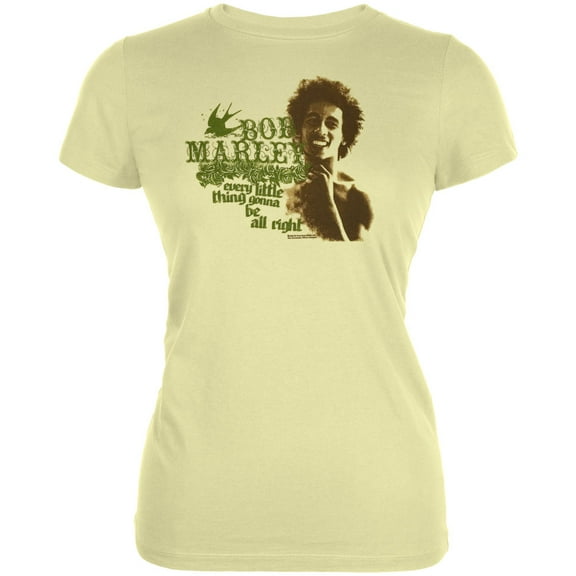 Bob Marley Women's Juniors Every Little Short Sleeve T Shirt