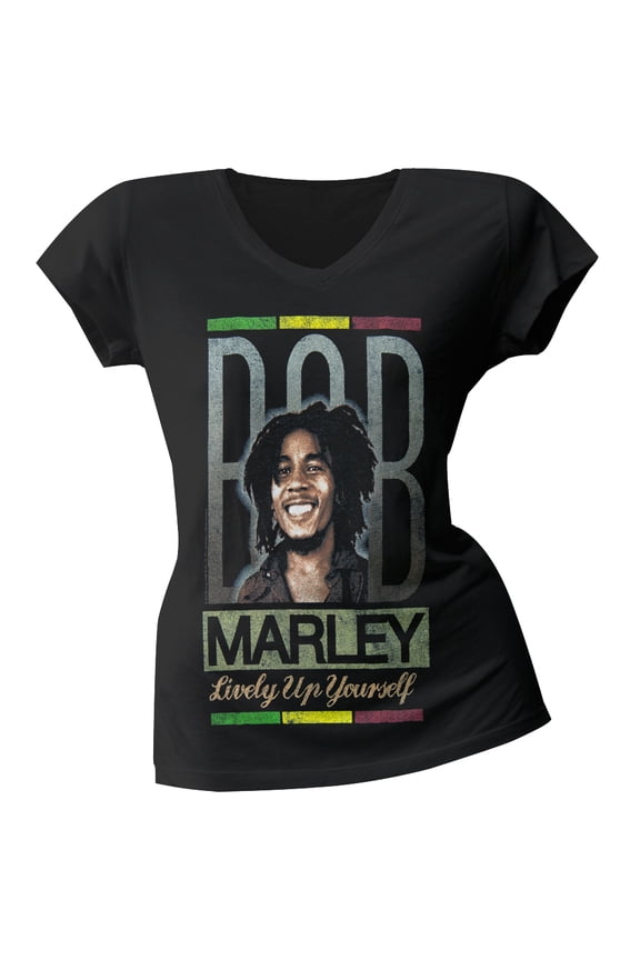 Women's Juniors Lively Up Portrait Short Sleeve T Shirt