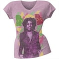 thumbnail image 1 of Bob Marley Women's Juniors One Love Burnout Short Sleeve T Shirt, 1 of 1