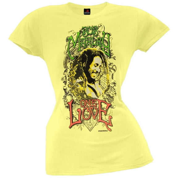 Bob Marley Women's Juniors One Love Dread Short Sleeve T Shirt