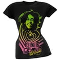 thumbnail image 1 of Bob Marley Women's Juniors One Love Ripple Hearts Short Sleeve T Shirt, 1 of 1