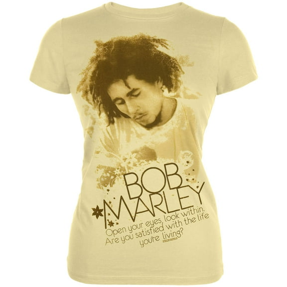 Bob Marley Women's Juniors Open Your Eyes Short Sleeve T Shirt
