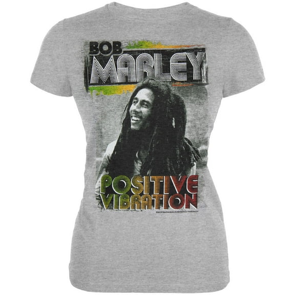 Bob Marley Women's Juniors Positive Vibration Short Sleeve T Shirt