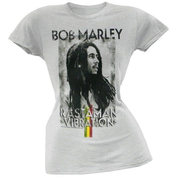 Bob Marley Women's Juniors Rastaman Vibration Short Sleeve T Shirt