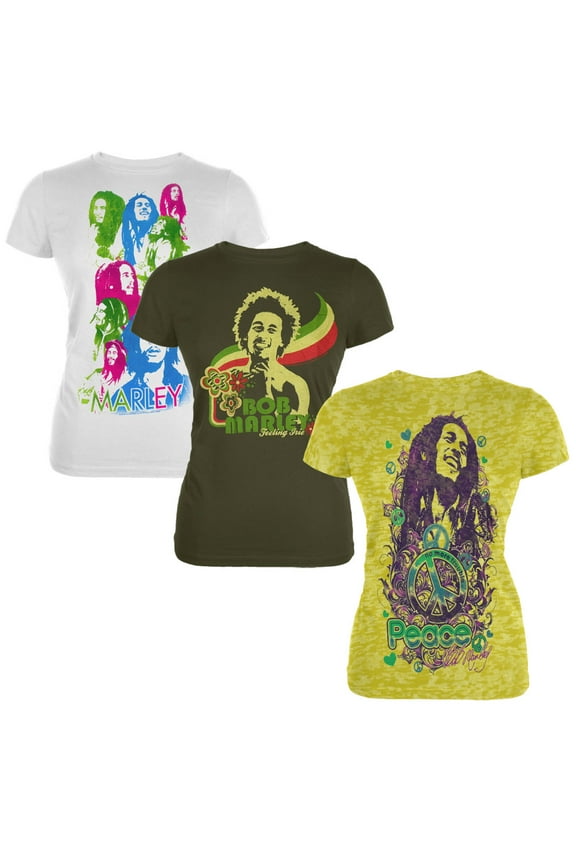 Women's Juniors Set One 3 Piece Short Sleeve T Shirt Combo