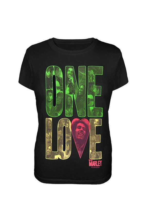 Women's One Love Block Black Short Sleeve T Shirt