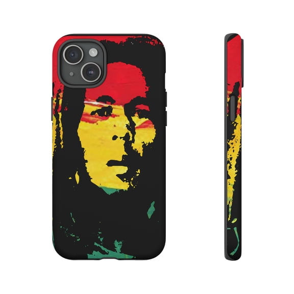 Bob Marley iPhone 15 Case-iPhone-iPhone Case-Rasta Colors iPhone Case