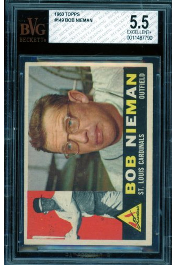Bob Nieman Card 1960 Topps #149 BGS BVG 5.5