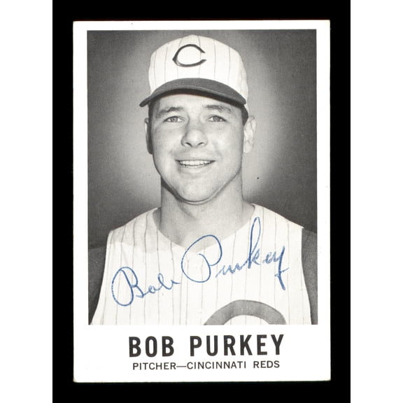 Bob Purkey Autographed 1960 Leaf Card #67 Cincinnati Reds SKU #198798