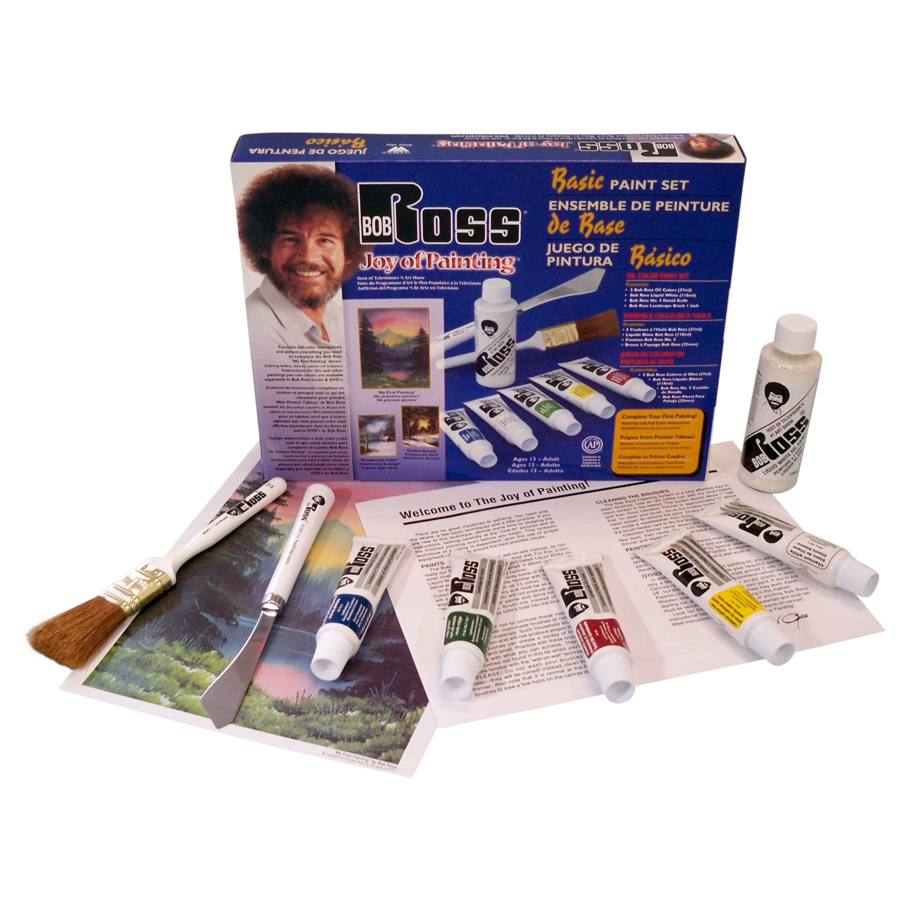 Bob Ross Basic Assorted Matte Art Paints & Pigment Powders Set