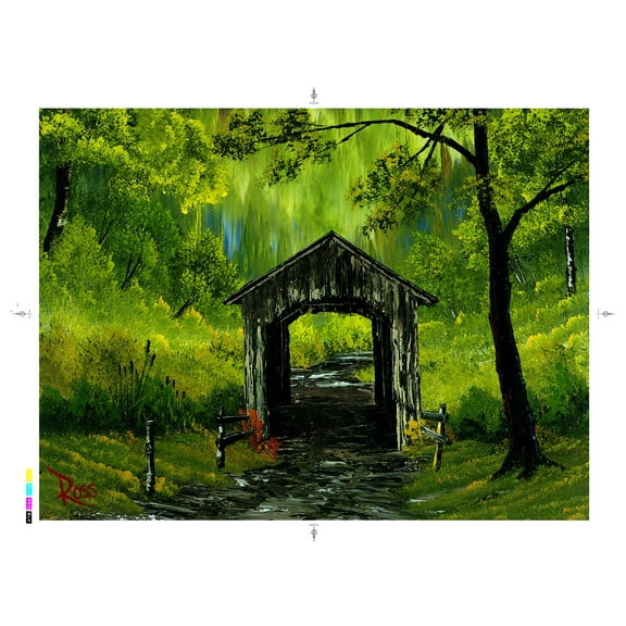 Bob Ross Covered Bridge Nature Puzzle | 1000 Piece Jigsaw Puzzle