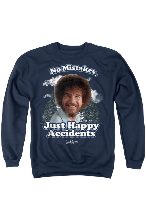 Happy Clouds Unisex Adult Crewneck Sweatshirt, Navy, 5X-Large