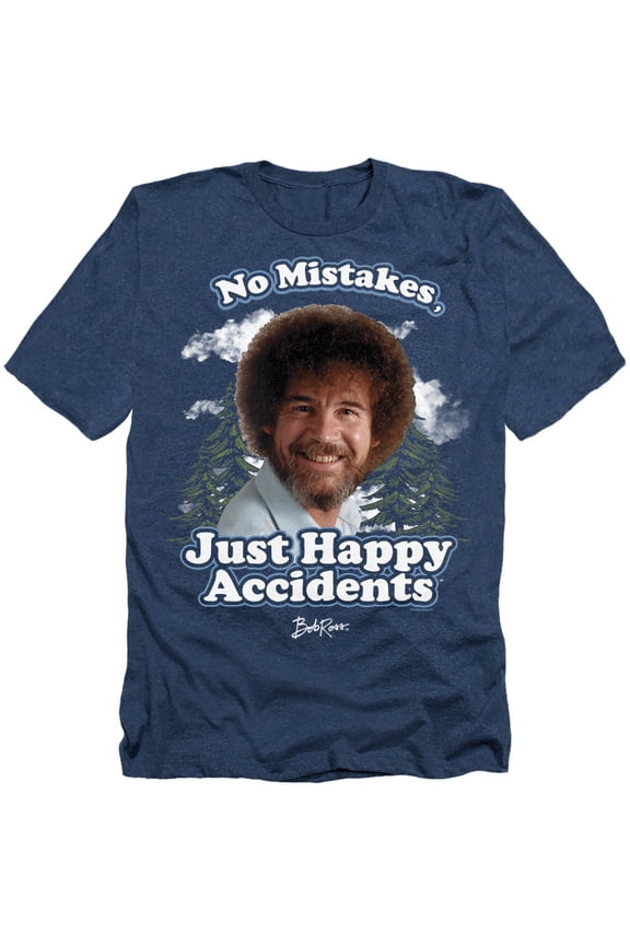 Happy Clouds Unisex Adult Heather T Shirt, Navy Heather, Medium