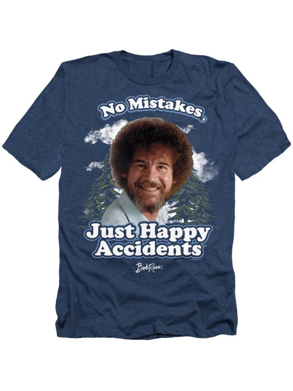 Happy Clouds Unisex Adult Heather T Shirt, Navy Heather, Small