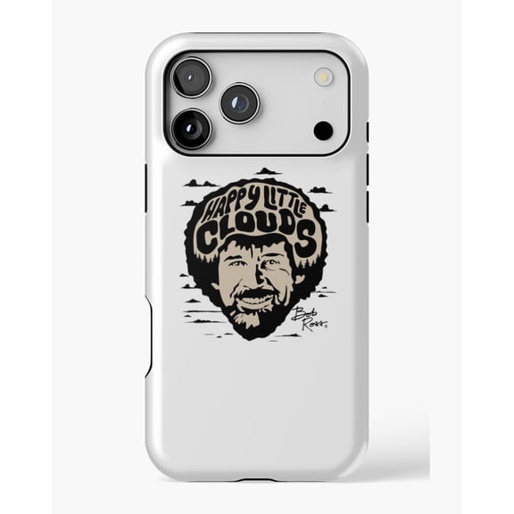 Bob Ross Happy Little Clouds Portrait Joy of Painting Art H1652 Premium Durable Case for iPhone 17 16 15 14 13 12 11 Pro Max – Unisex Style
